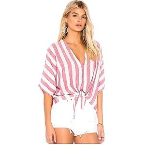 NWOT RAILS Thea Tie Front Button Up in Seville Stripe